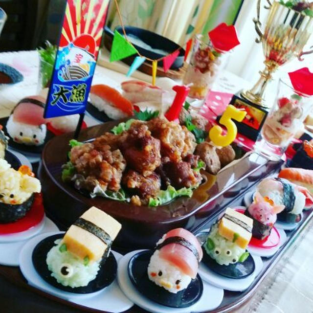 tsumutsumusushiツムツム回転ずしパーティー♪