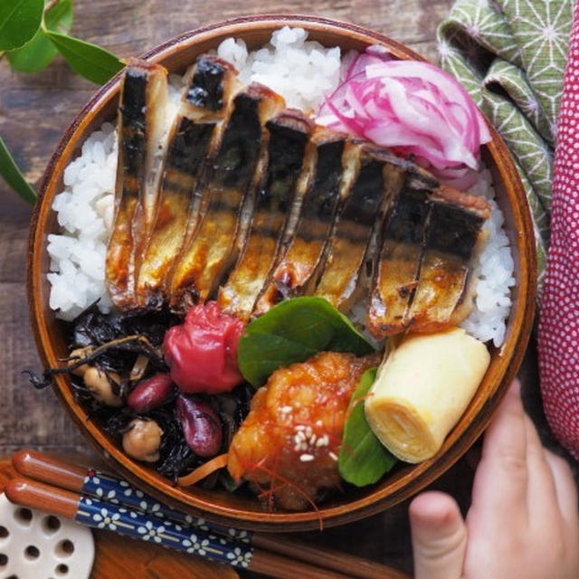 すっかり定番の塩鯖弁当♩