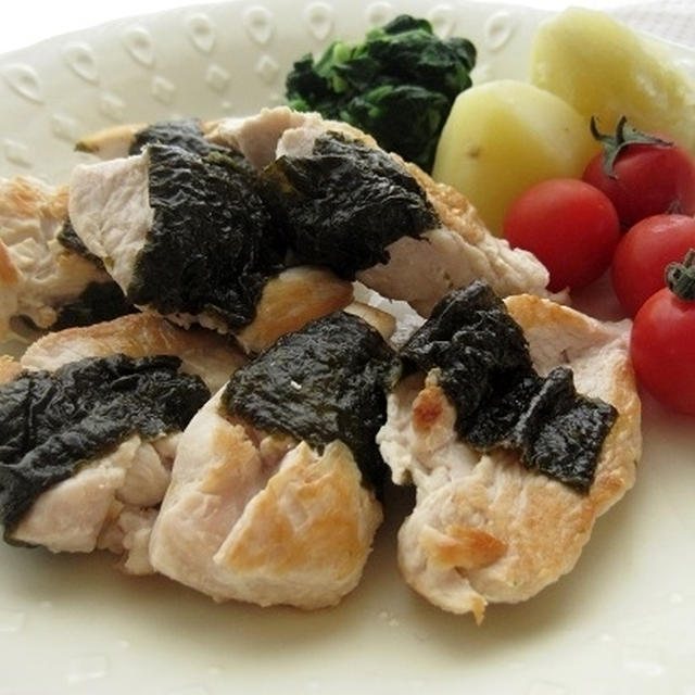 ヘルシーで簡単胸肉の磯部巻き