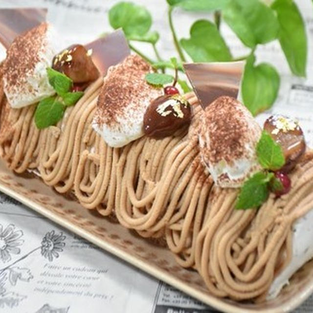【abcクッキングスクール】栗とカシスのモンブラン