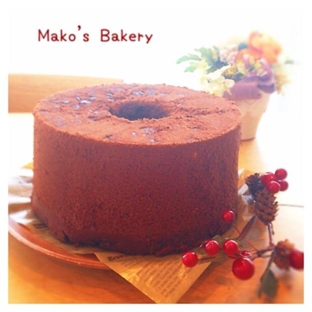 ココアチョコチップシフォンケーキ♪