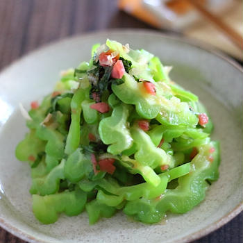 【夏バテ知らずの常備菜】ゴーヤと梅しその絶品さっぱり和え