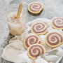 Pinwheel Cookies with purple sweet potato powder