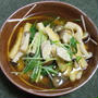水菜とブナシメジとお揚げの煮物