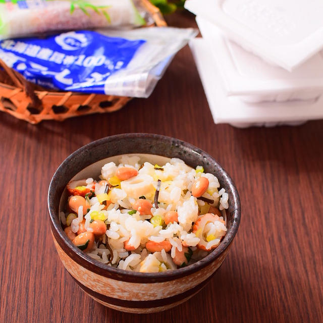 長ねぎ入り納豆塩こんぶ混ぜご飯のレシピ