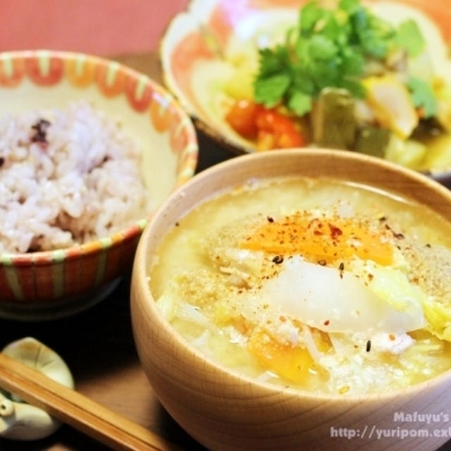 朝食専用のお気に入りの器～増山文さんの作品。