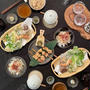 山菜の天ぷら、炊き込みご飯、焼き鳥、茶碗蒸し…大好きなものがたくさん並んだ和食の夜ごはん　これを、だんなさまが作った！