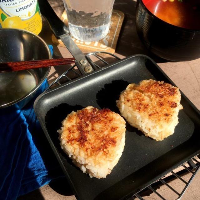 ホットサンドメーカーで焼きおにぎり　＆フーディストノートにレシピ掲載