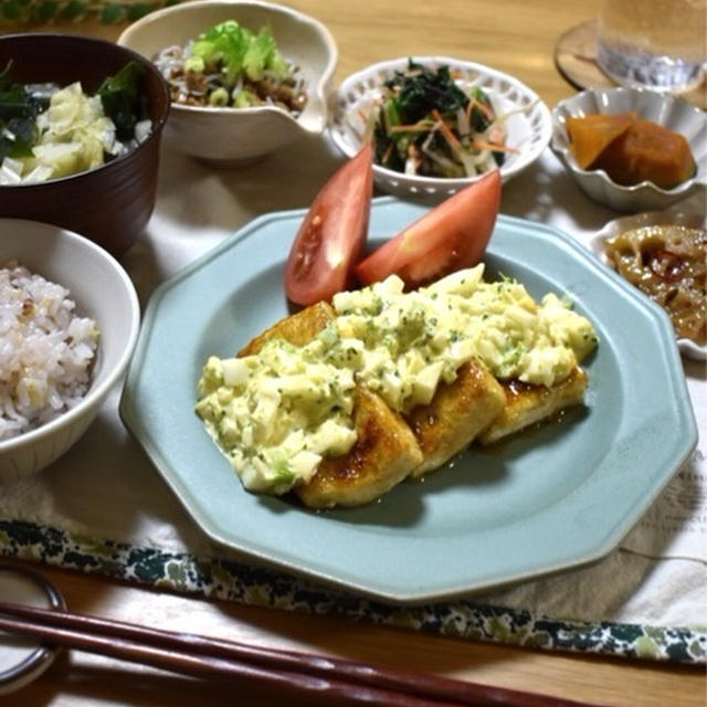 【レシピ】ブロッコリーを美味しく食べよう✳︎ブロッコリータルタルの照り焼き豆腐✳︎
