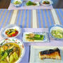 美味食卓17～厚揚げと青梗菜のとろみ出汁餡、パプリカと若芽茎の酢玉ねぎドレ和え