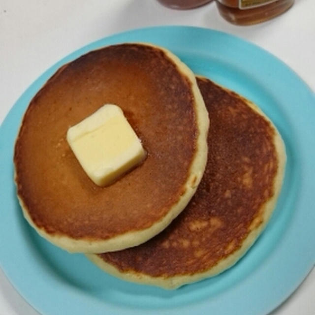 ヨーグルト入りホットケーキ☆2014/10/12の朝ごはん。