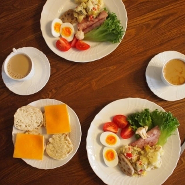 ポテトサラダの朝ごはん