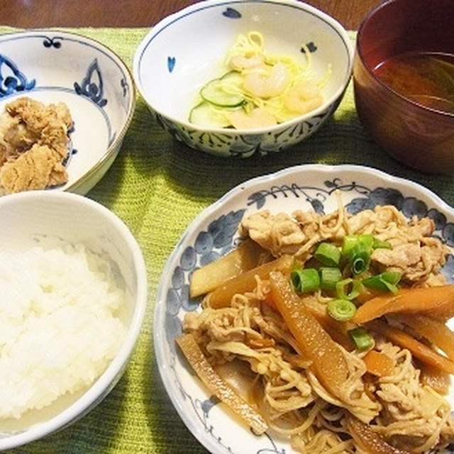 キャラ弁に挑戦！　＆　大根と豚肉の生姜炒め