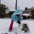 先週の雪の日に娘と雪だるま