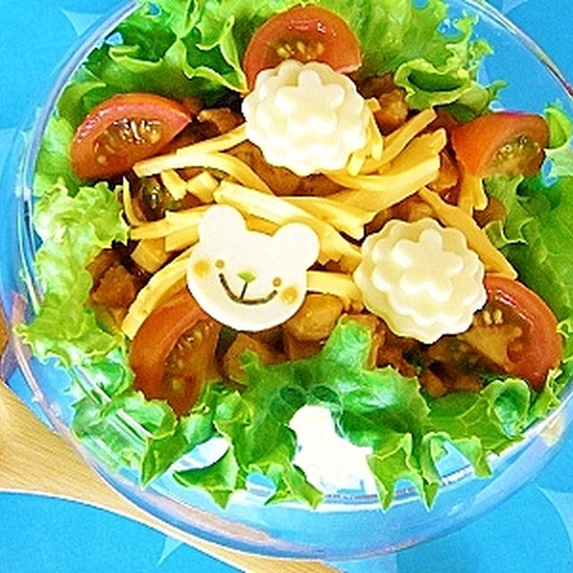 お豆のデコタコライスレシピ☆&はんぶんこで女子会＾＾