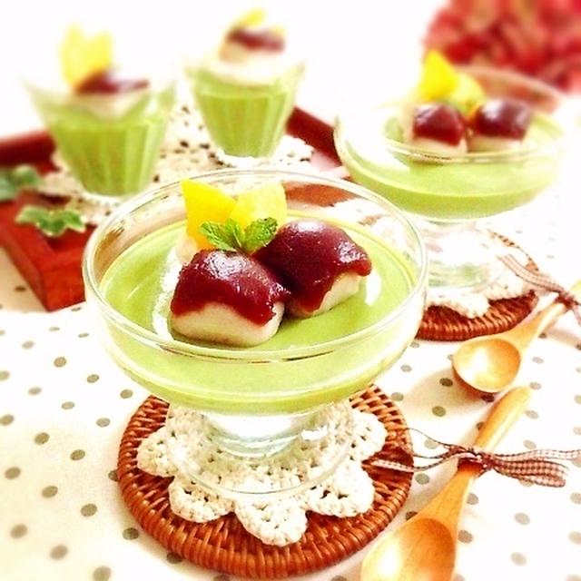 簡単☆ぷるぷるなめらか抹茶プリン♪