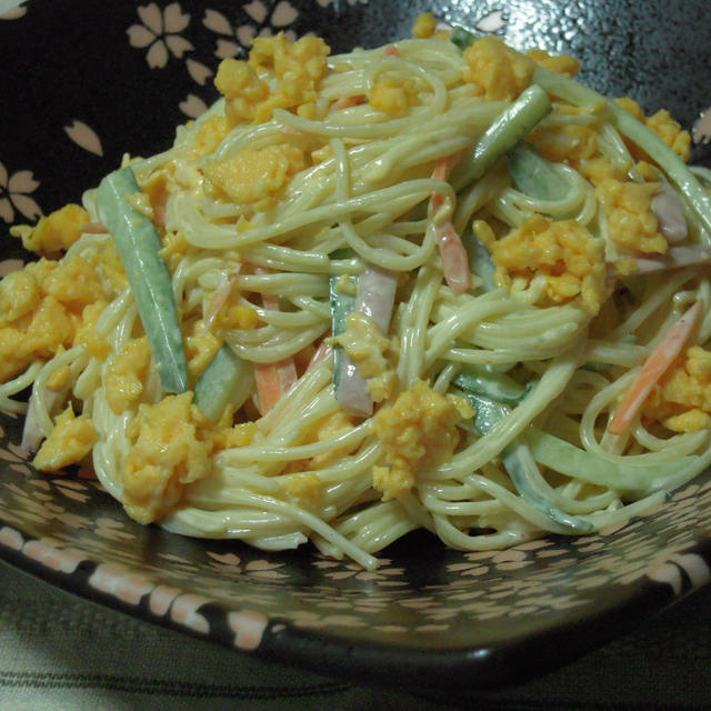 卵ときゅうりのスパゲティサラダ