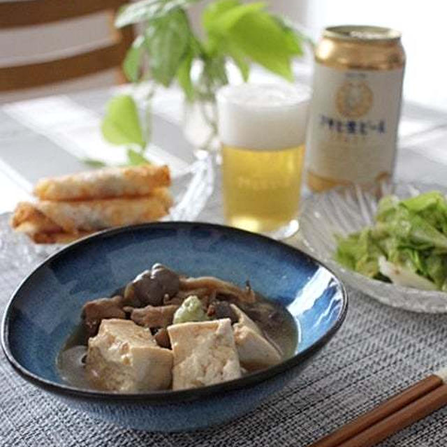 旨味たっぷり！きのこたっぷり肉豆腐