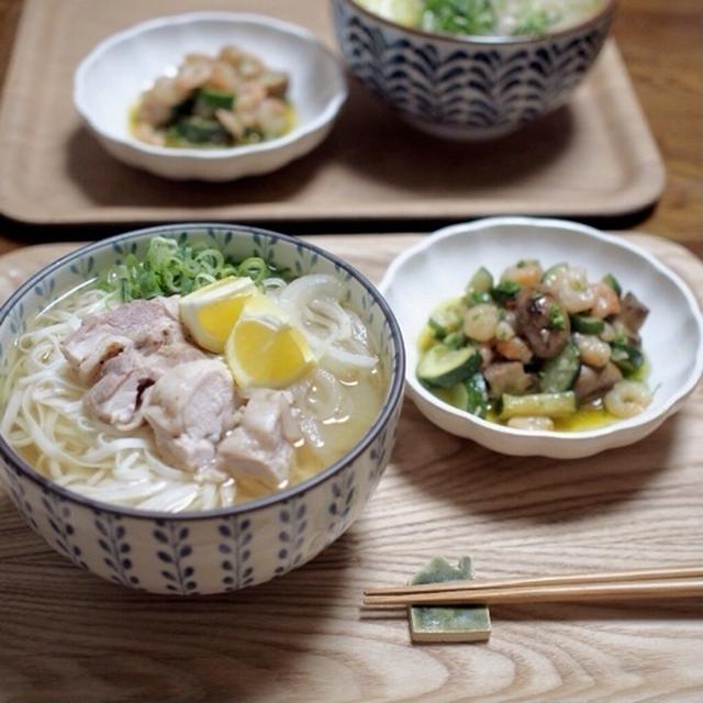 紀文の糖質0麺でフォー。