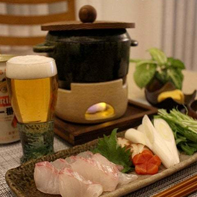 2日目の刺身は火を通して！ひとり鯛しゃぶ