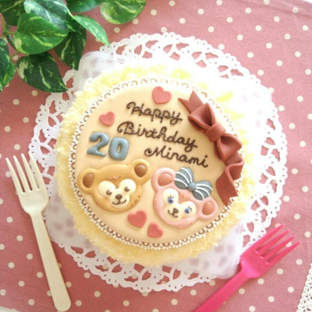 祝成人♡ダッフィー＆シェリーメイのケーキ♥