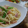 アスパラとベーコンのパスタ