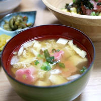 だししょうゆで簡単お吸い物