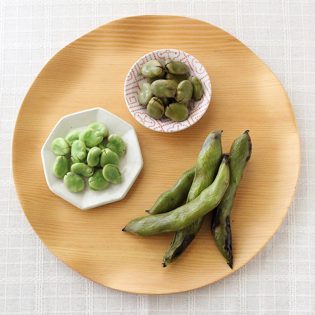 空豆の甘辛煮とベーコン炒め