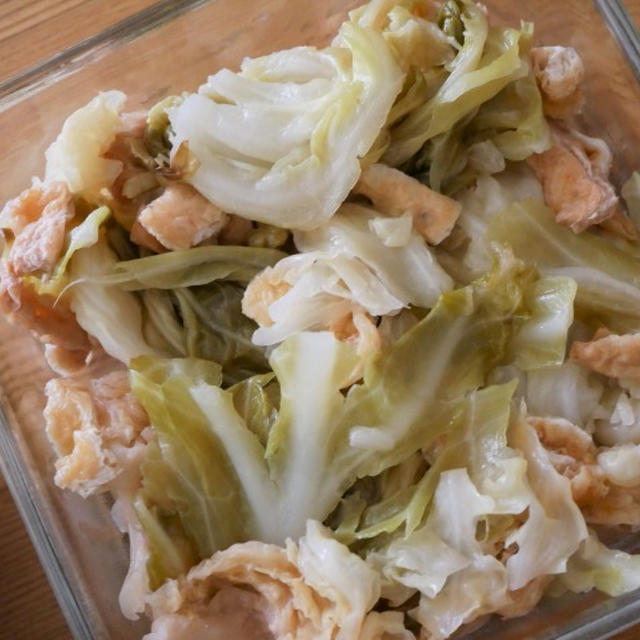 くらしのアンテナに掲載＊春キャベツとあぶら麩のサッと煮