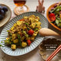 挫折。とオクラとトマト入りカレー麻婆豆腐