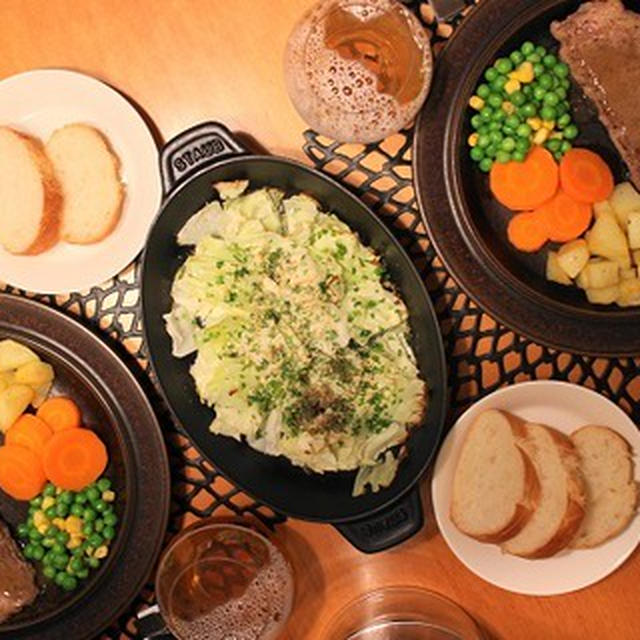 ストウブで『ステーキ』な夜ごはん。