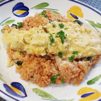 冷やご飯でオムライス風トマトリゾット