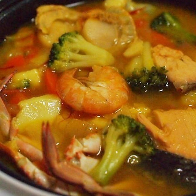 ★GABAN　スパイス de 海鮮と野菜のサフラン煮込み　作ってみましたぁ♪