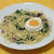 ﾚｼﾋﾟ:ほたるいかと春菊のパスタ、おとし卵のせ＾＾　3/30