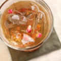 茉莉花茶×ザクロのフルーツブランデー