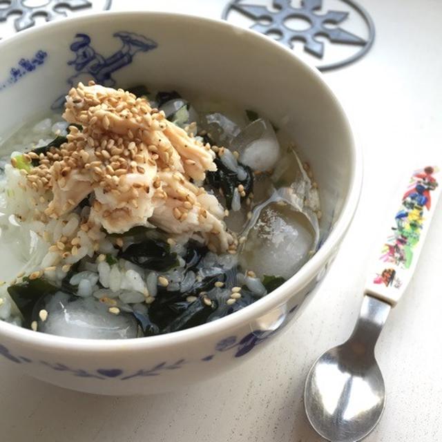 【簡単レシピ】夏の冷たいスープご飯☆スープの素を使って簡単！オススメです
