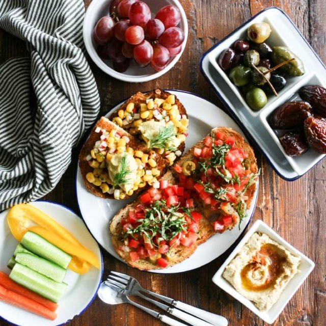 Bruschetta with Tomato and Cornブルスケッタ、トマト＆コーン