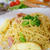 ポテトとブロッコリーのペペロンチーノの時短パスタランチ