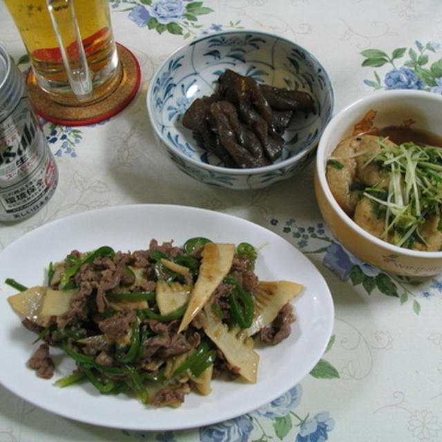 夜ご飯(101126)チンジャオロース献立