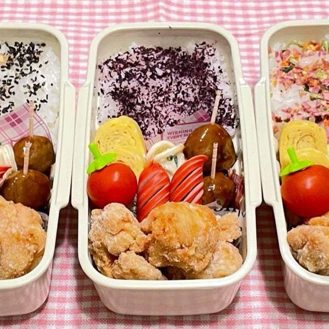 5月16日＊今朝作ったのは2品だけ!!!塩唐揚げで今週最後の簡単べんとー！！