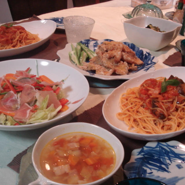 ★茄子のパスタで晩御飯★