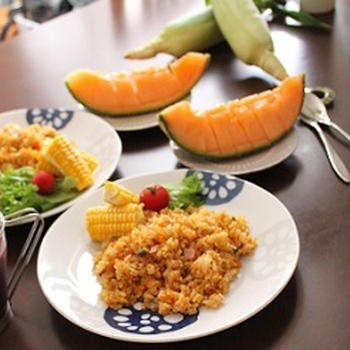 **夏ご飯☆　採れたて**