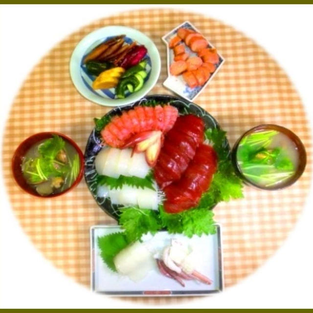 今夜は刺し盛り