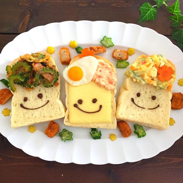 食パンアート＊顔パン