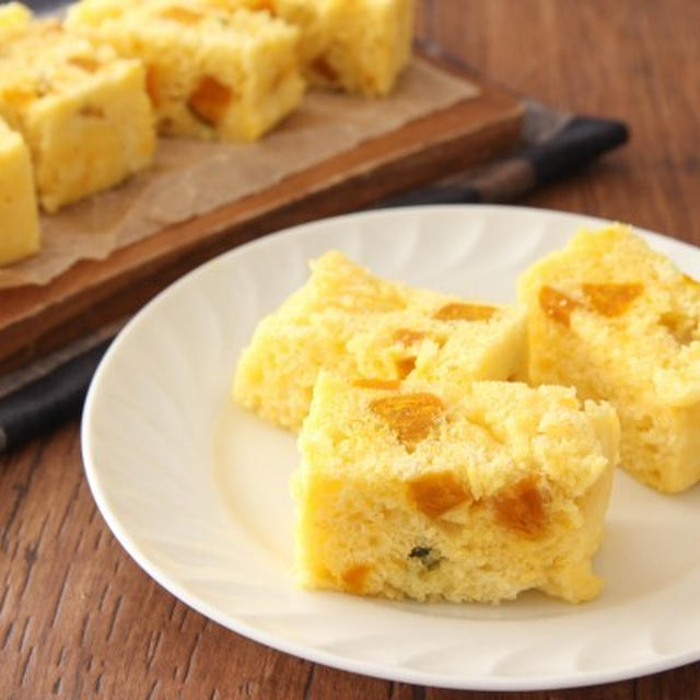 レンジで簡単！「ふんわりかぼちゃ蒸しパン」のレシピ