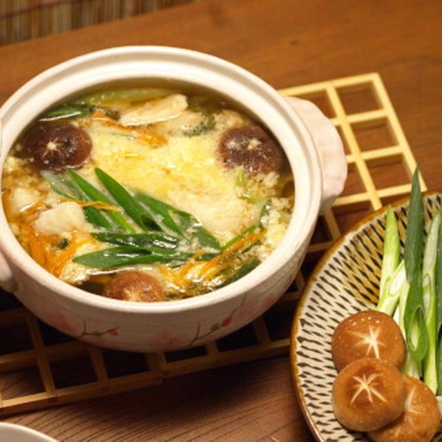 白身魚と青葱の生姜風味とろろ鍋