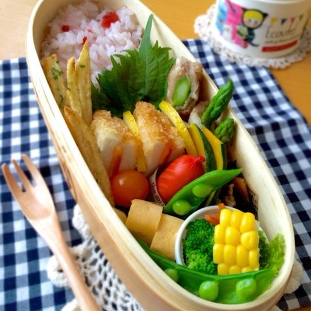 食欲全開！女子高生のお弁当♡