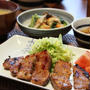 豚肉の味噌漬け・グリル焼き。桜満開♬