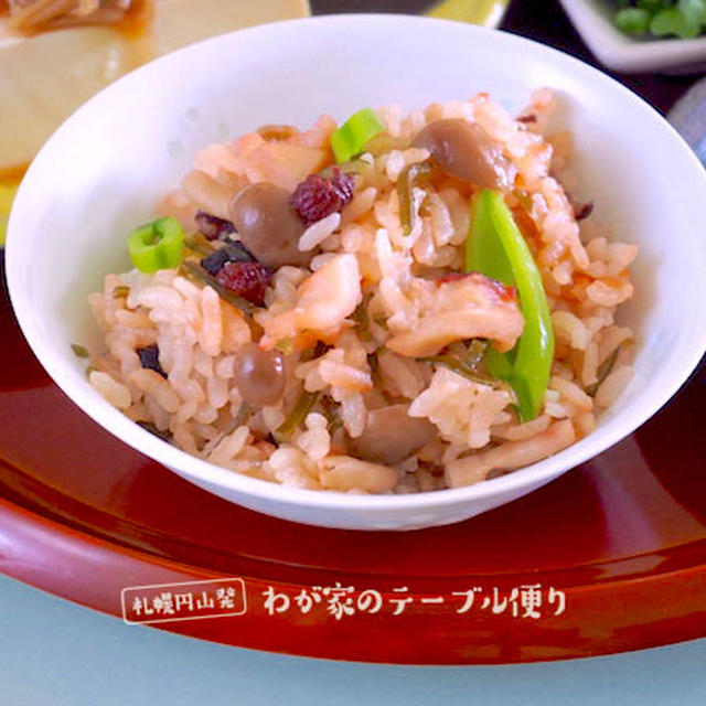 お刺身の残りでできた「タコ飯」