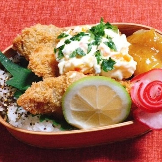 アジフライ弁当・ラスト英語スピーキング